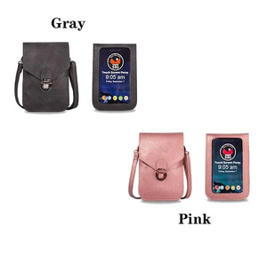 Touch Screen Women Leather Mobile Phone Bag