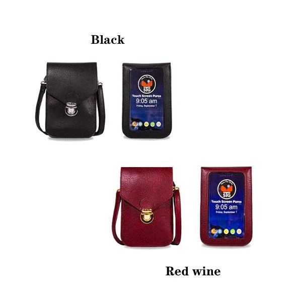 Touch Screen Women Leather Mobile Phone Bag