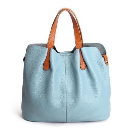 Two In One Leather Shopper Tote Bag