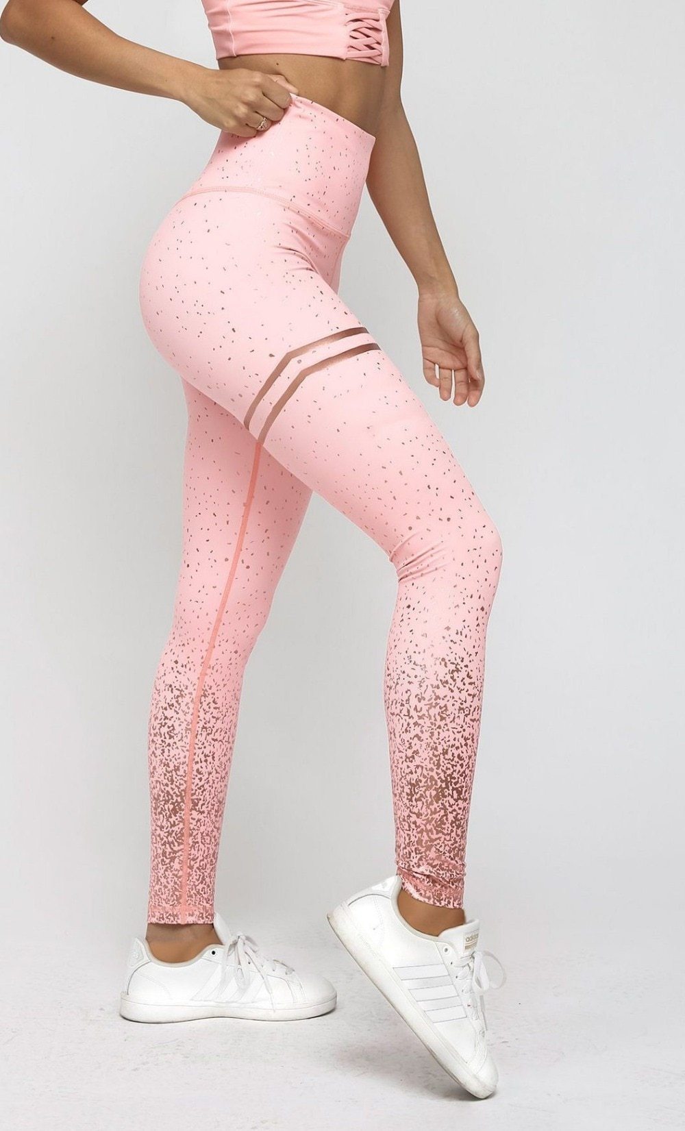 High Waist Speckled Print Leggings