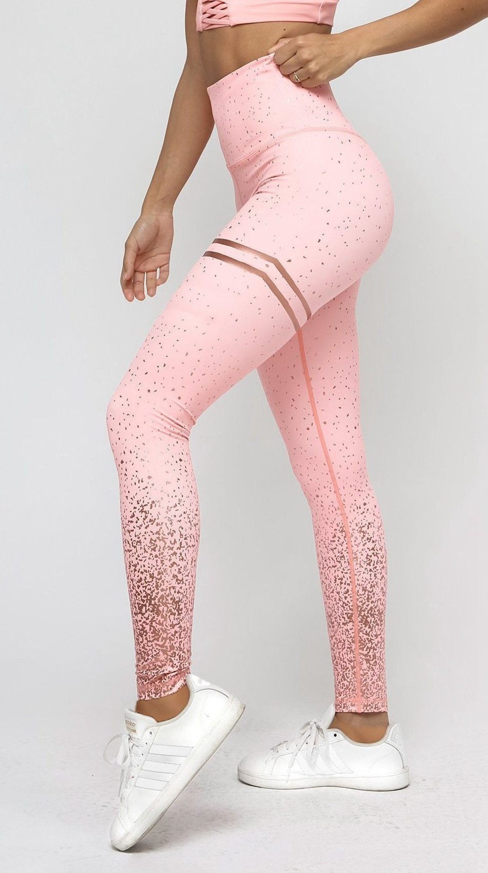 High Waist Speckled Print Leggings