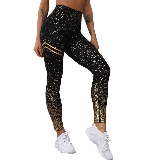 High Waist Speckled Print Leggings