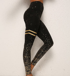 High Waist Speckled Print Leggings