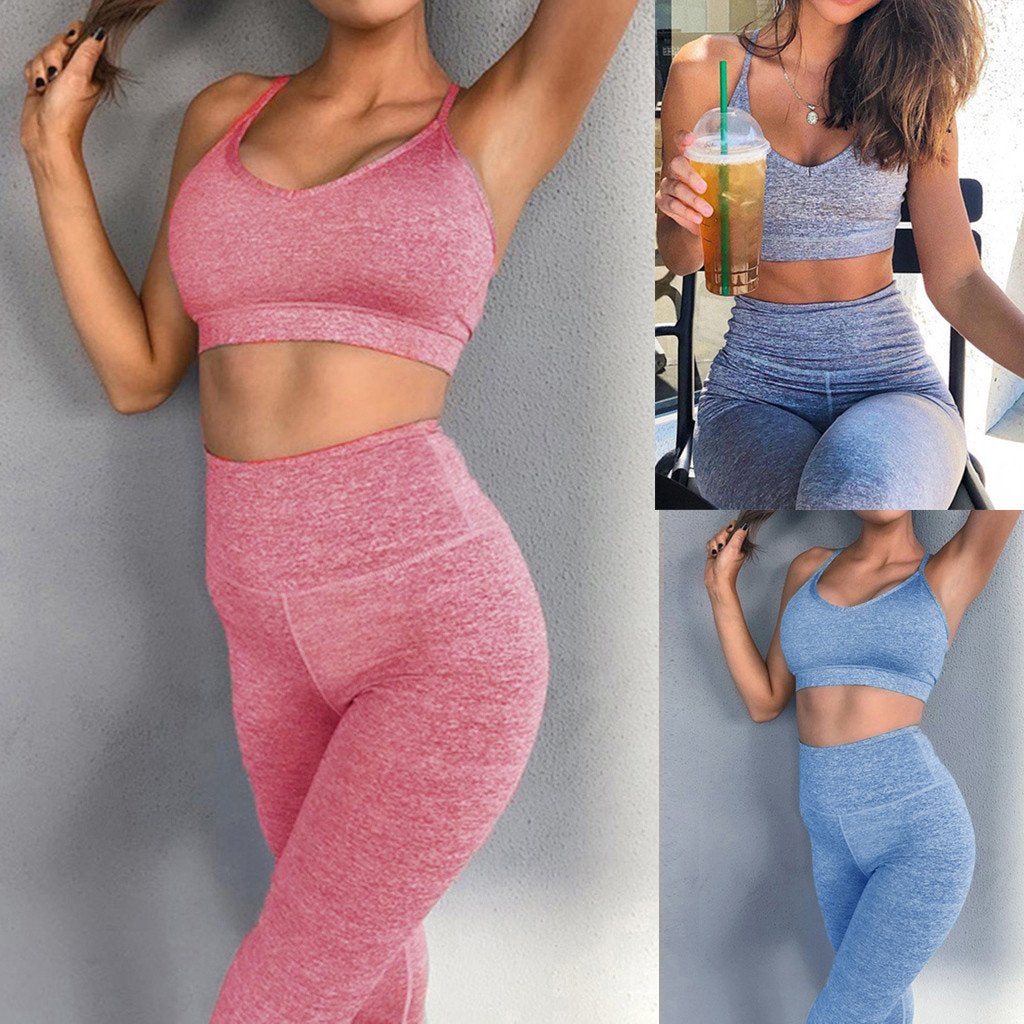 Seamless Fitness Set - Leggings, Sportswear, Sweatpants, Yoga Pants, Fitness, Sport bra, Yoga